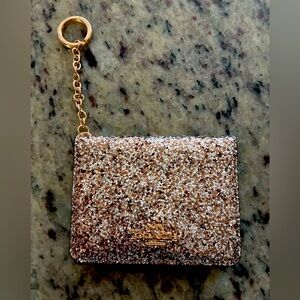 Coach Gold Glitter Keychain Wallet